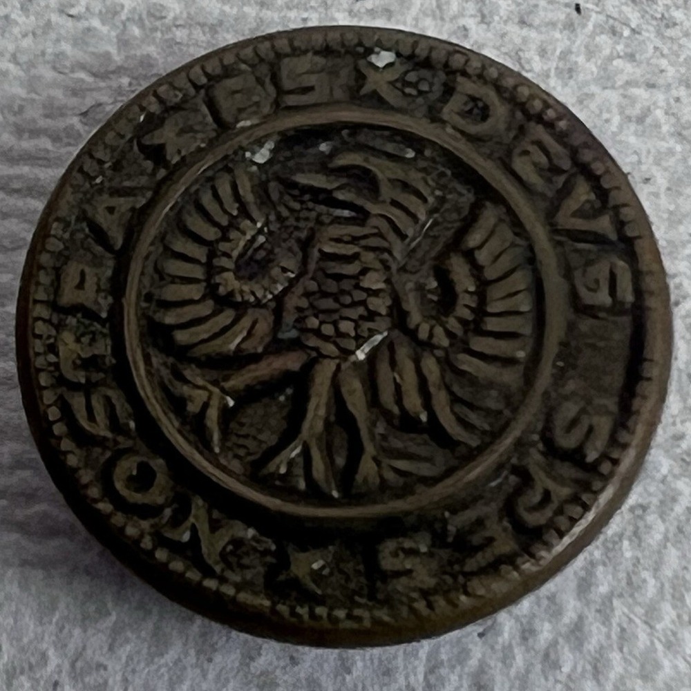 Vintage/Antique Nostra‎ Es Devs Spes (GOD IS OUR HOPE)  Button